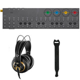 teenage engineering OP-Z Synthesizer and Multimedia Sequencer with AKG K 240 Studio Pro Headphones &   Fastener Straps (10-Pack) Bundle