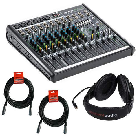 Mackie ProFX12v2 12-Channel Sound Reinforcement Mixer with Stereo Headphones & Two XLR- XLR Cable