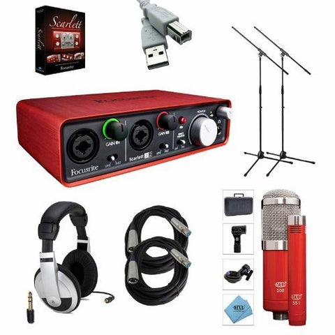 Focusrite Scarlett 2i4 2nd Gen Audio Interface - Bundle FOS2I4USBKIT1