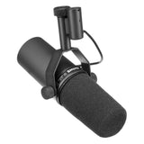 Shure SM7B Cardioid Dynamic Vocal Microphone with Two-Section Broadcast Arm, XLR Cable & 10-Pack Straps Bundle