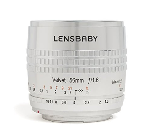 Lensbaby Velvet 56mm f/1.6 SE Lens for Nikon F (Silver)