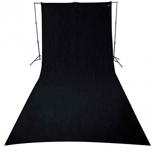 Westcott 9 x 20' Wrinkle-Resistant Cotton Backdrop (Rich Black)