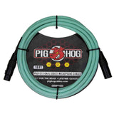 Pig HOG PHMH10SG Hex Series Microphone Cables 10-Feet XLR Connectors Seafoam Green (Pair)