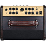 NUX Stageman II AC-80 Bluetooth Portable Acoustic Guitar Amplifier Bundle with Polsen HPC-A30-MK2 Studio Monitor Headphones, Kopul 10' Instrument Cable, and Fender 12-Pack Picks