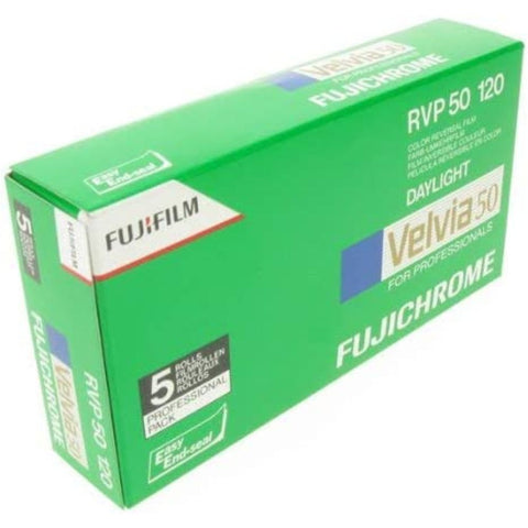 Fujifilm Fujichrome Velvia 50 Color Slide Film ISO 50, 120 size, 5 Roll Pro Pack