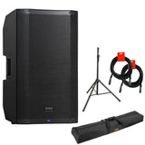 PreSonus AIR15 2-Way Active Sound-Reinforcement Loudspeakers (Single) Bundle with Polsen M-85 Prof Mic, Auray 51" Speaker Stand Bag, Auray Steel Speaker Stand, and 2x XLR-XLR Cable