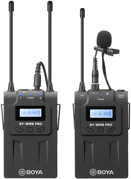BOYA BY-WM8 Pro-K1 48-Channel Wireless Lavalier Microphone System