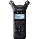 Tascam DR-07X Stereo Handheld Digital Audio Recorder with Boya BY-M40D & BY-M4C Omni-directional Lavalier Microphone Bundle