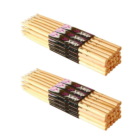 On-Stage Wood Tip Maple Wood 5A Drumsticks (24-Pairs)