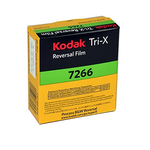 Kodak TXR-464 Tri-X Reversal, Silent Super 8 Movie Film, 50 Foot Cartridge
