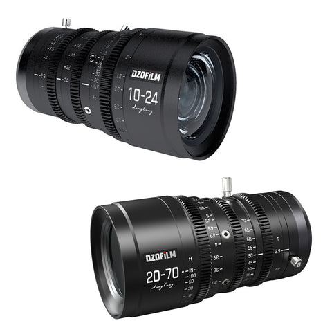 DZOFilm DZO 10-24mm & 20-70mm T2.9 MFT Parfocal Cine Lens Bundle