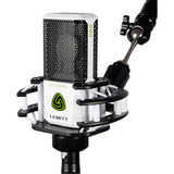 Lewitt LCT-240 Pro Condenser Mic Value Pack with Shockmount (White) Bundle with Mic Stand with Fixed Boom and XLR Cable