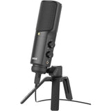 Rode NT-USB Versatile Studio-Quality USB Cardioid Condenser Microphone (Black) Bundle with Telescoping Tabletop Microphone Stand and Pop Filter