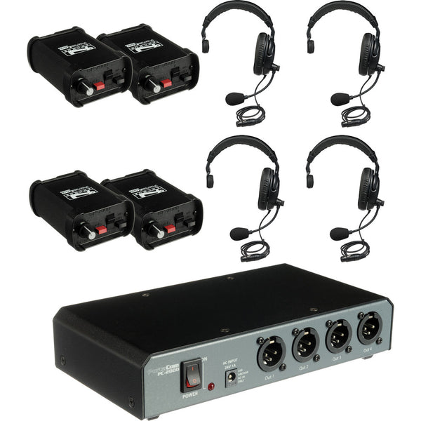 PortaCom COM40FCS 4 Single-Sided Headset Intercom System