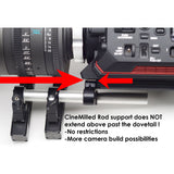 CineMilled Ronin/MoVI Rod Support for Gimbal Dovetails