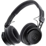 Audio-Technica ATH-M60X On-Ear Closed-Back Dynamic Professional Studio Monitor Headphones Black