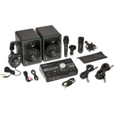 Mackie Studio Kit with 3" Monitors, Monitor Controller, Headphones, 2x Microphones, Mic Stand, Holder, HPC-A30 Headphone & Pop Filter Bundle