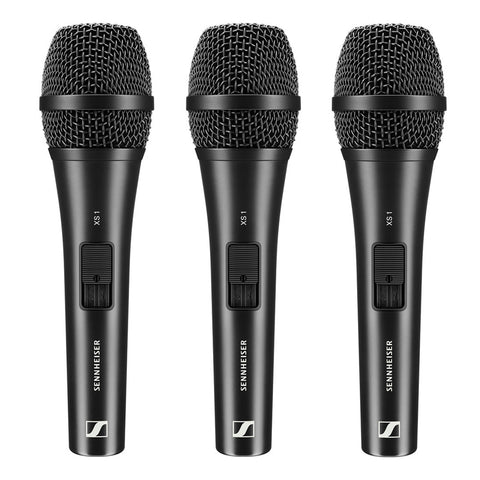 Sennheiser XS 1 Handheld Cardioid Dynamic Vocal Microphone (3-Pack) Bundle