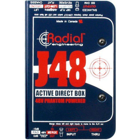 Radial J48 MK2 48V Phantom Power Active Direct Box