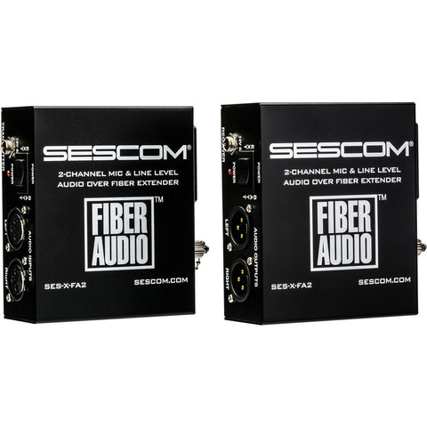 Sescom Portable 2-Channel Audio-over-Fiber Extender Kit