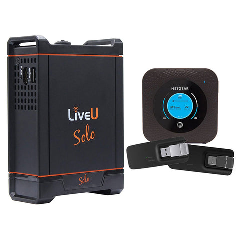 LiveU Solo HDMI Wireless Live Video Streaming Encoder for Live Video Streams Bundle with LiveU Solo Connect 3-Modem Bundle for Solo Video Encoder