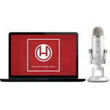 Blue Yeti Podcaster Kit with USB Microphone, Hindenburg DAW, Polsen HPC-A30 Monitor Headphones & Pop Filter Bundle
