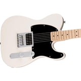 Squier Sonic ESquier Electric Guitar Arctic White, Maple Fingerboard Bundle with FE620 Electric Guitar Gig Bag, 351 Classic Guitar Picks, and Straight/Angle Cable