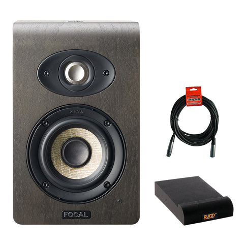 Focal Shape 40 4.0" Active 2-Way Studio Speaker Monitor (Single) with Small Isolation Pads & XLR-XLR Cable Bundle