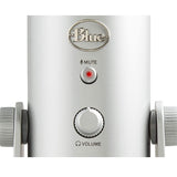 Blue Yeti Silver Plus Pack Professional Multi-Pattern USB Microphone for Recording & Streaming with Software Bundle, Polsen Studio Monitor Headphones and Pop Filter
