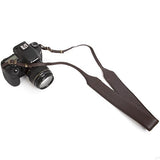 Cecilia Gallery Leather Strap for DSLR Cameras with Attached Lens, Black
