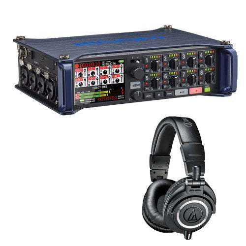 Zoom F8 Field Recorder & Audio-Technica ATH-M50x Studio Headphones (Black)