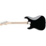 Squier by Fender Bullet Stratocaster Beginner Hard Tail Electric Guitar (Black) with Fender Pro 10ft Instrument Cable, Fender Celluloid Guitar 12-Pack Picks, and Fender 2" Guitar Straps