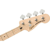 Squier by Fender Affinity Series Precision Bass PJ, Maple fingerboard, (Olympic White) Bundle with Fender 10ft Cable (Straight/Straight), Guitar 12-Pack Picks, and 2" Guitar Straps