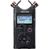 Tascam DR-40X Four-Track Digital Audio Recorder with HLM72 In-Ear Headphones, AA 4-Pack Battery, Tripod & Stereo Mini Cables Bundle