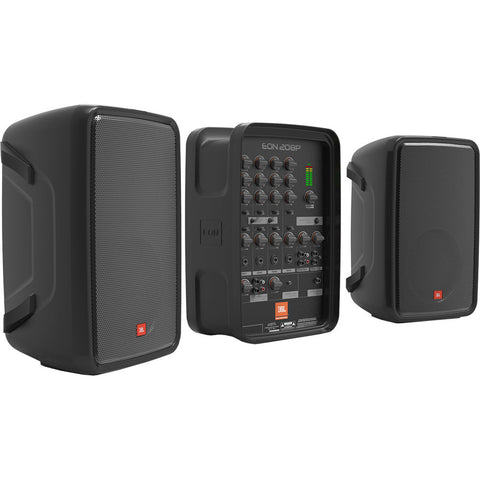 JBL Professional EON208P Portable All-in-One 2-way PA System with 8-Channel Mixer and Bluetooth