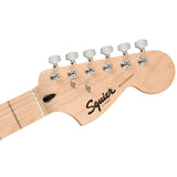 Squier Sonic Mustang Electric Guitar Torino Red, Maple Fingerboard Bundle with Fender Logo Guitar Strap Black, Fender 12-Pack Celluloid Picks, and Straight/Angle Instrument Cable