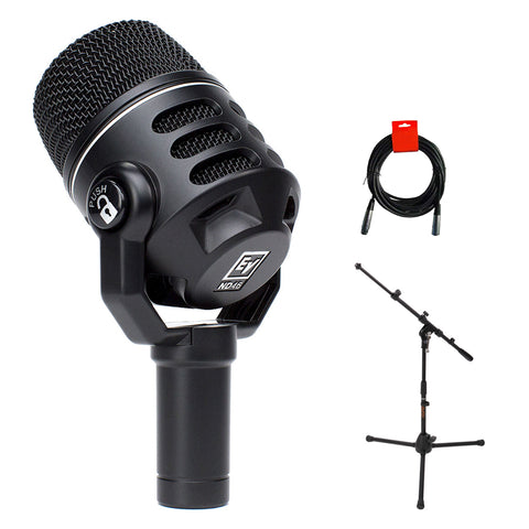 Electro-Voice ND46 Dynamic Supercardioid Instrument Microphone Bundle with Short Tripod Mic Stand & XLR Cable