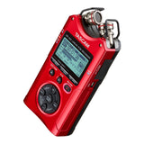 Tascam DR-40X 4-Track Portable Audio Recorder with Adjustable Stereo Microphone (Red)