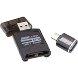 Hoodman 64GB Steel UHS-II SDXC Memory Card Bundle with SD/microSD UHS-II Card Reader