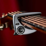 G7th Performance 3 Capo for for 6-String Guitar (Silver) with TunePro TP-32 Mini Clip Tuner Bundle