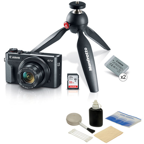 Canon PowerShot G7 X Mark II Digital Camera Video Creator Kit with Lens Cleaning Kit