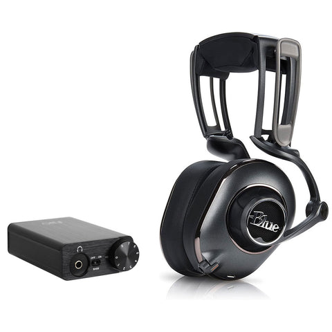 Blue Mix-Fi Powered High-Fidelity Headphones (Built-In Amp) with FiiO E10K USB DAC Headphone Amplifier Bundle