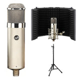 Warm Audio WA-47 Large-Diaphragm Tube Condenser Microphone with Reflection Filter & Microphone Stand Bundle