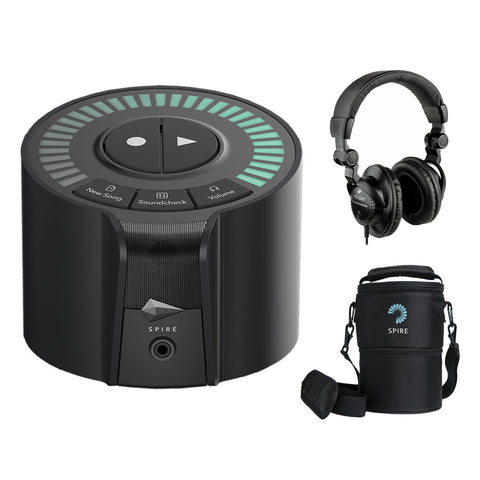 iZotope Spire Studio Wireless Recorder with iZotope Spire Travel Bag & Polsen HPC-A30 Headphone Bundle