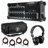 Mackie DL32S 32-Channel Wireless Live Sound Mixer with Mackie DL32S Digital Mixer Bag, Polsen HPC-A30 Headphones & (4) XLR Cable Bundle
