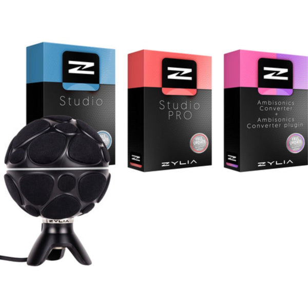 ZYLIA PRO Have It All! Recording Set - Third Order Ambisonics ZM-1 Microphone Device with 19 Digital Mics & Powerful Software - Capture Professional 360° Sounds for Music, VR, AR, Game Production