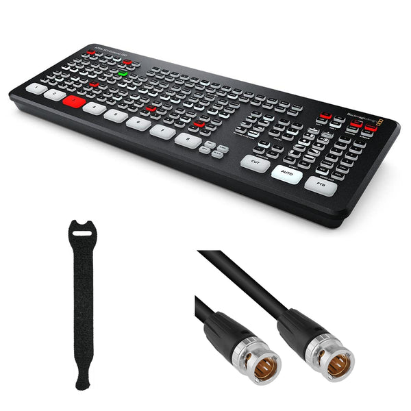 Blackmagic Design ATEM SDI Extreme ISO Live Production Switcher Bundle with Kopul 3G-SDI Cable BNC to BNC (50 ft) and 10-Pack Straps