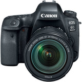 Canon EOS 6D Mark II DSLR Camera with 24-105mm f/3.5-5.6 Lens plus Boya BY-MM1 Shotgun Video Microphone and 64GB Memory Card