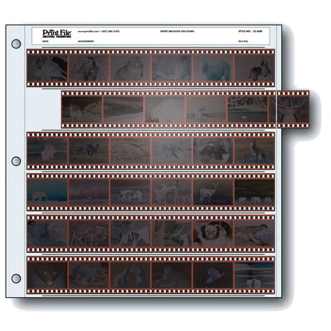 Archival 35mm Size Negative Pages Holds Six Strips of Six Frames, Pack of 25