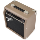 Fender Acoustasonic 15 Guitar Amplifier (2313700000) Bundle with Fender 13ft Straight/Straight Joe Strummer Instrument Cable (Drab Green)